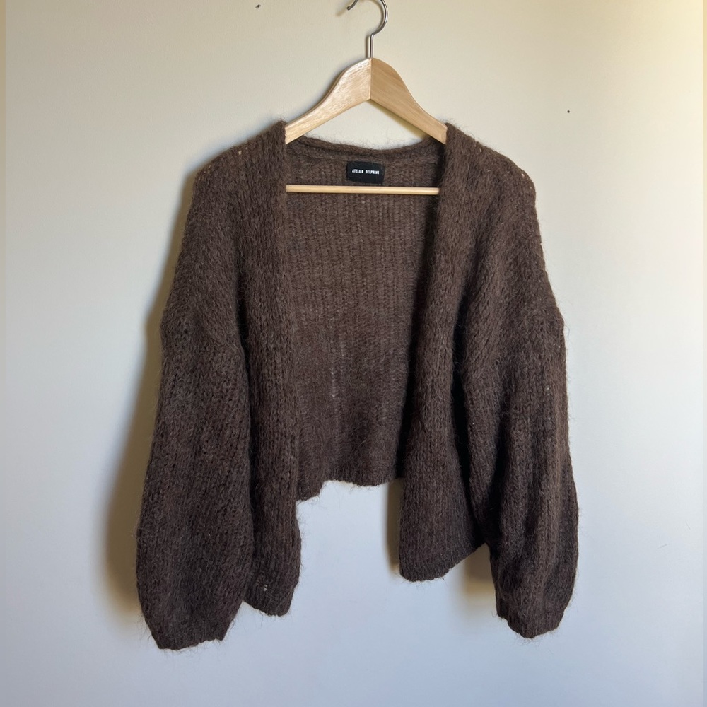 Atelier Delphine alpaca Cora cardigan brown